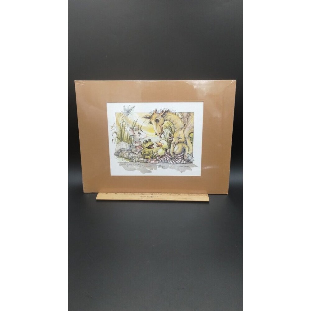 Jody Bergsma Print Signed Framed I'm In Search of Myself Animal Friends Children